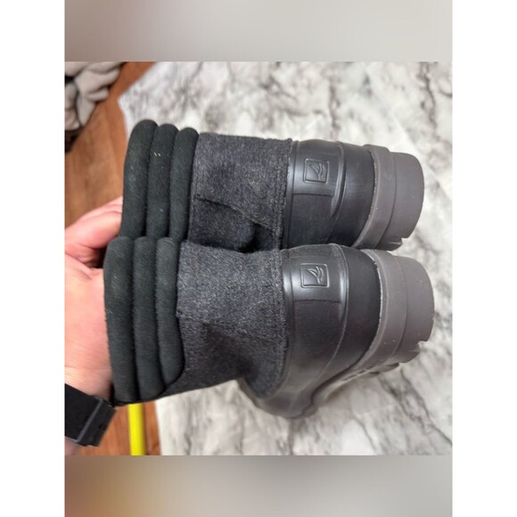 Sperry Black grey Wool Blend Duck Boots lace up casual size 10.5 main image 6